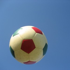 soccer ball (football) in air